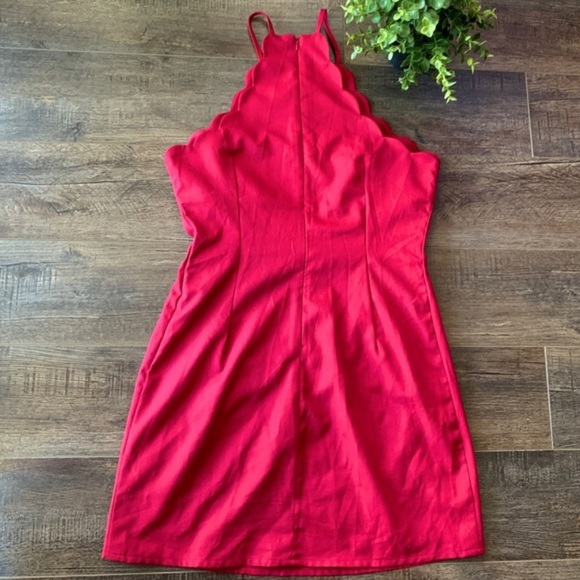 LuLus Endlessly Endearing Wine Red Dress Medium - Picture 9 of 11